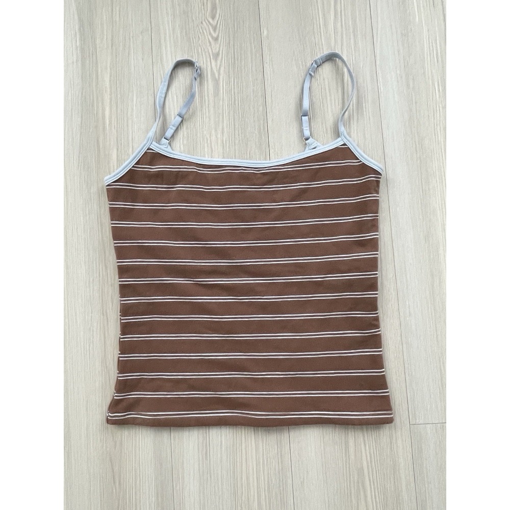Abercrombie & Fitch Women's Bra Free Collection Brown Striped Cami Size M